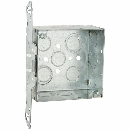 SOUTHWIRE Electrical Box, 30.3 cu in, Junction Box, Steel, Square 52171-FS-UPC